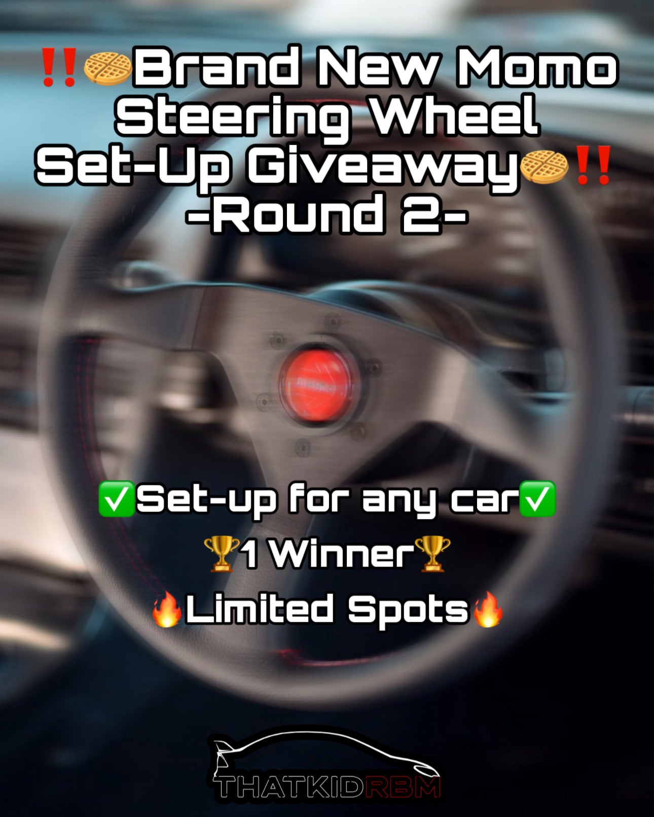 ‼️🧇Brand New Momo Steering Wheel Set-Up Giveaway🧇‼️Round 2